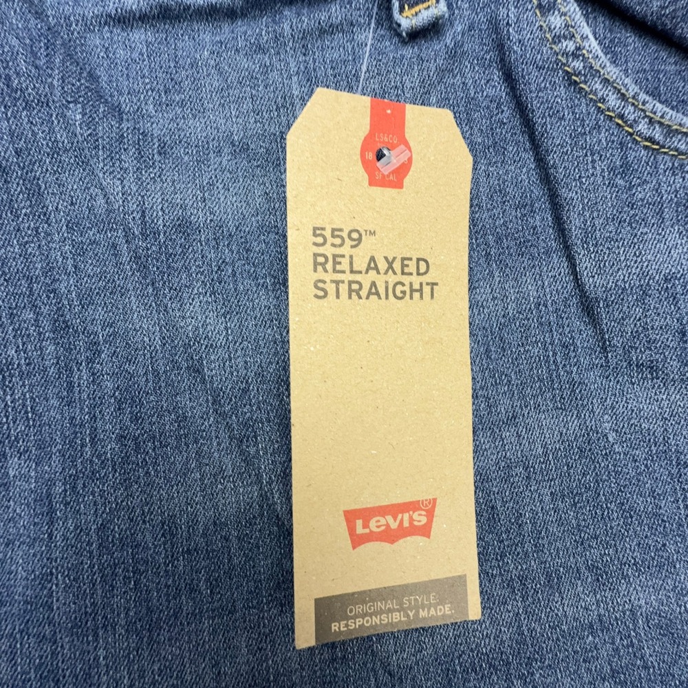 Levis 559 Relaxed Straight Jeans Mens 54x32 Big & Tall Stretch Blue Denim NWT - Picture 10 of 10